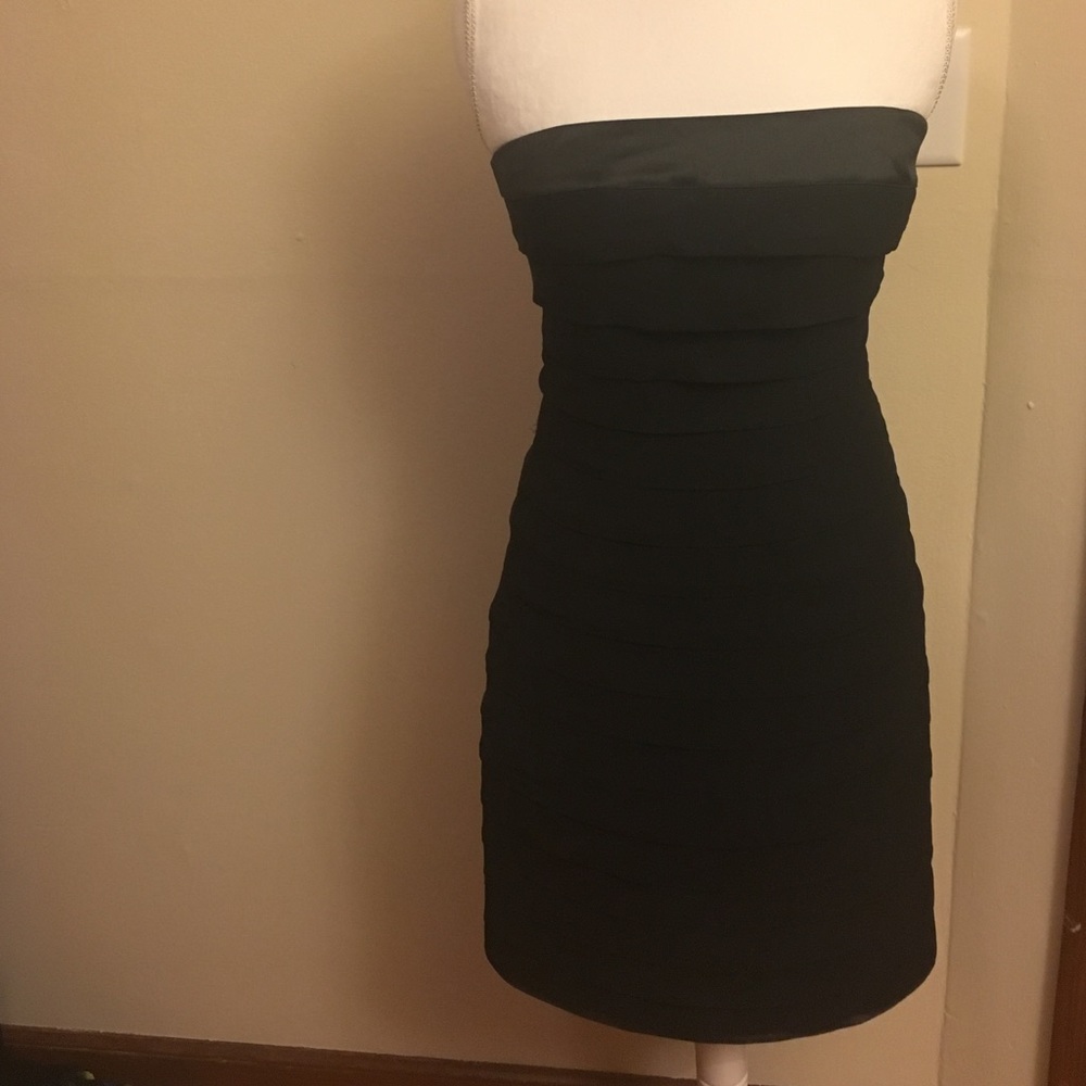 Strapless black dress